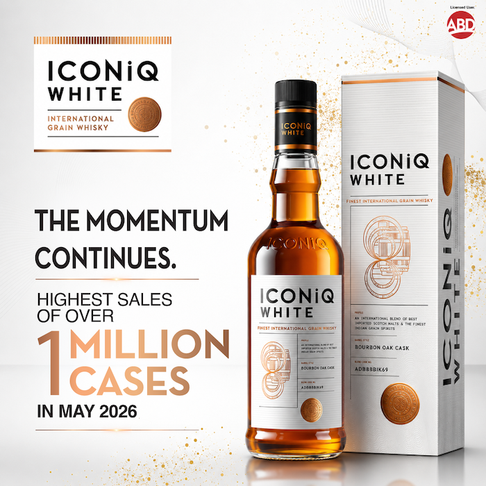 ABD's ICONiQ White Whisky Achieves Highest-Ever Monthly Sales, Over 1 Million Cases in May 2026