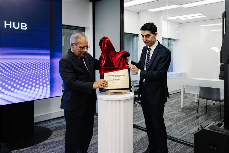 A glimpse from the launch: [L?R] S. Sivakumar, Group Head ? Agri & IT, ITC Limited, and Vice Chairman, ITC Infotech; and Paul Hamer, Parliamentary Secretary for Jobs and State Member for Box Hill.
