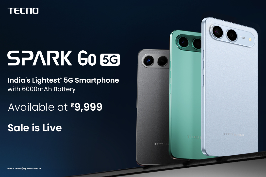 ?Double Up? Your Expectation ? TECNO Spark Go 5G Sale Starts August 21, Priced INR 9,999