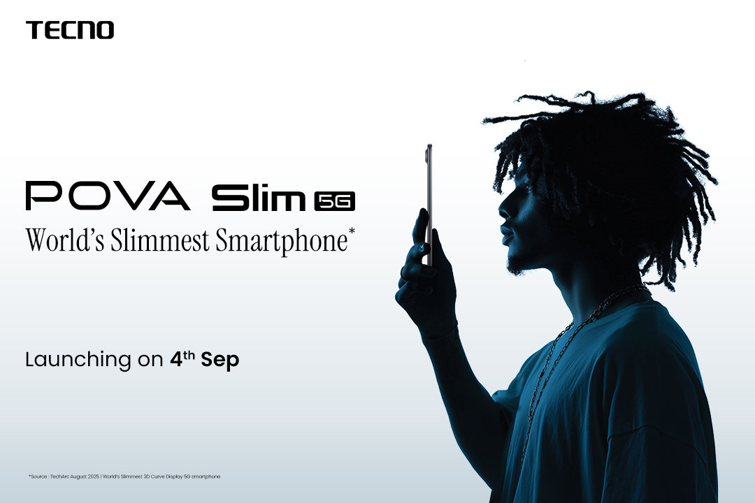World?s Slimmest Smartphone The TECNO POVA Slim 5G Launching on 4th September