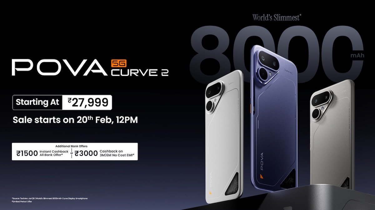 POVA Curve 2 packs 8000mAh power into a slim, futuristic design