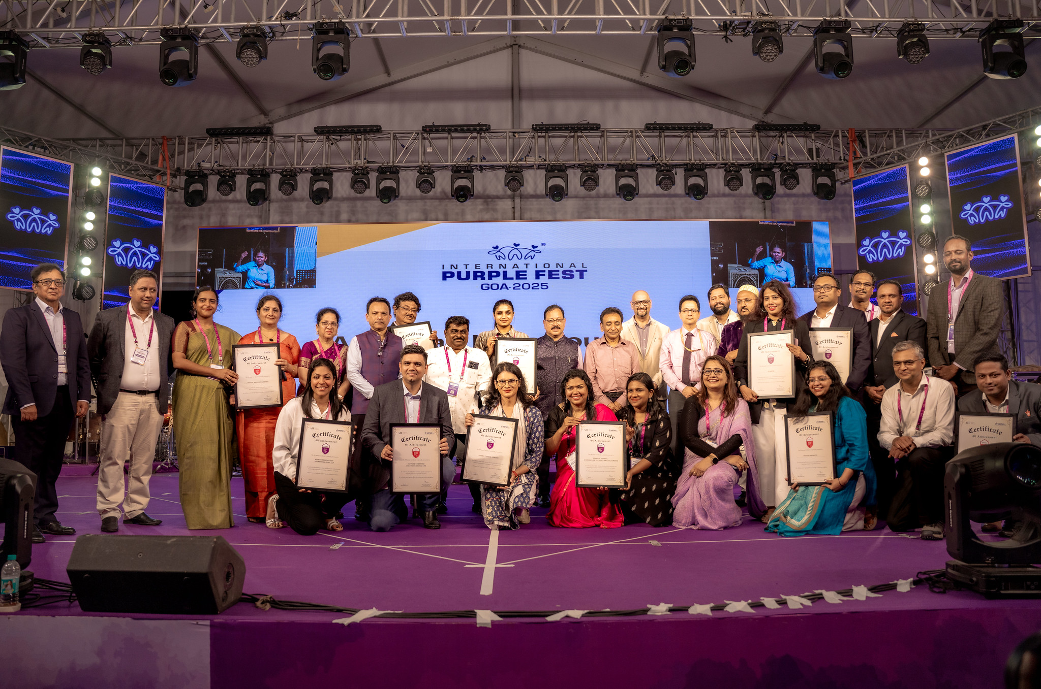 In the picture: Shri Rajesh Aggarwal, IAS, Secretary, DEPwD, MSJE - GOI, Shri Subhash Phal Dessai, Minister of Social Welfare, Goa, Kamesh Sanghi, Deputy Country Director - AIF, and Corporate Leaders.