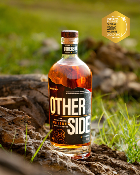 Otherside Whiskey takes Gold at The World Whisky Masters 2025! This subcontinental malt whiskey is crafted with 100% Indian malts, aged across India?s tropical belt.