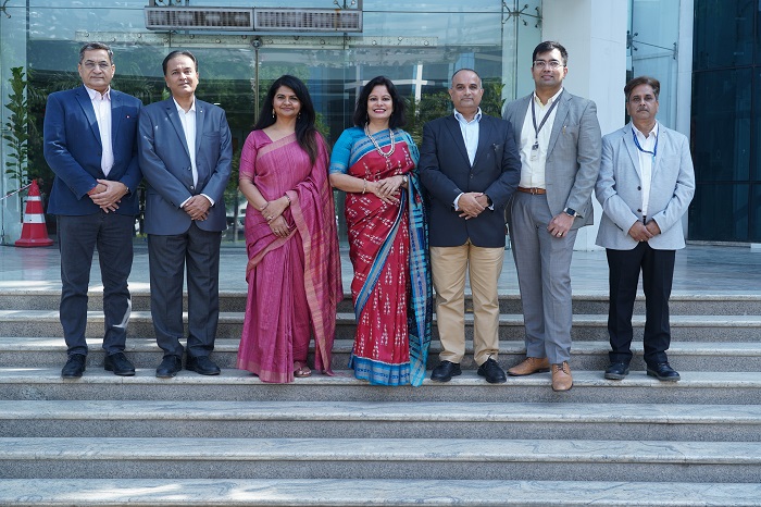 Seen in the Picture: Anand Chordia (Engineering & Technology Head - PE), Pawan Kumar Jaitly (Delivery Head - PE), Jalaja Menon (Business Head, India) and Manoviram Rath (Head of Engineering ? FMCG), from LTTS with Kamolika Gupta Peres (Vice President ? India & SAARC), Alok Sharma (Director ? AEC Sales, India & SAARC) and Nikhil Bagalkotkar (Technical Director ? India & SAARC) from Autodesk.