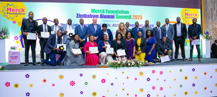 Merck Foundation Chairman & CEO with Zimbabwe First Lady at Merck Foundation Zimbabwe Alumni Summit