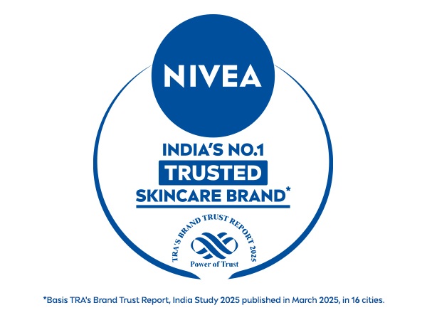 NIVEA India is officially named India?s Most Trusted Skincare Brand in TRA?s 2025 report for the 5th year, spotlighted through a mark featuring the 2025 Brand Trust recognition