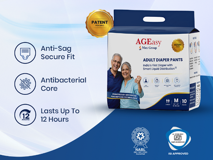 AGEasy Adult Diaper Pants, India?s first* with Smart Liquid Distribution? Technology