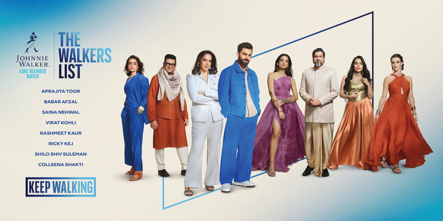 The Walkers List unveiled: Johnnie Walker Luxe Blended Water brings together changemakers Aprajita Toor, Babar Afzal, Saina Nehwal, Virat Kohli, Rashmeet Kaur, Ricky Kej, Shilo Shiv Suleman & Colleena Shakti.