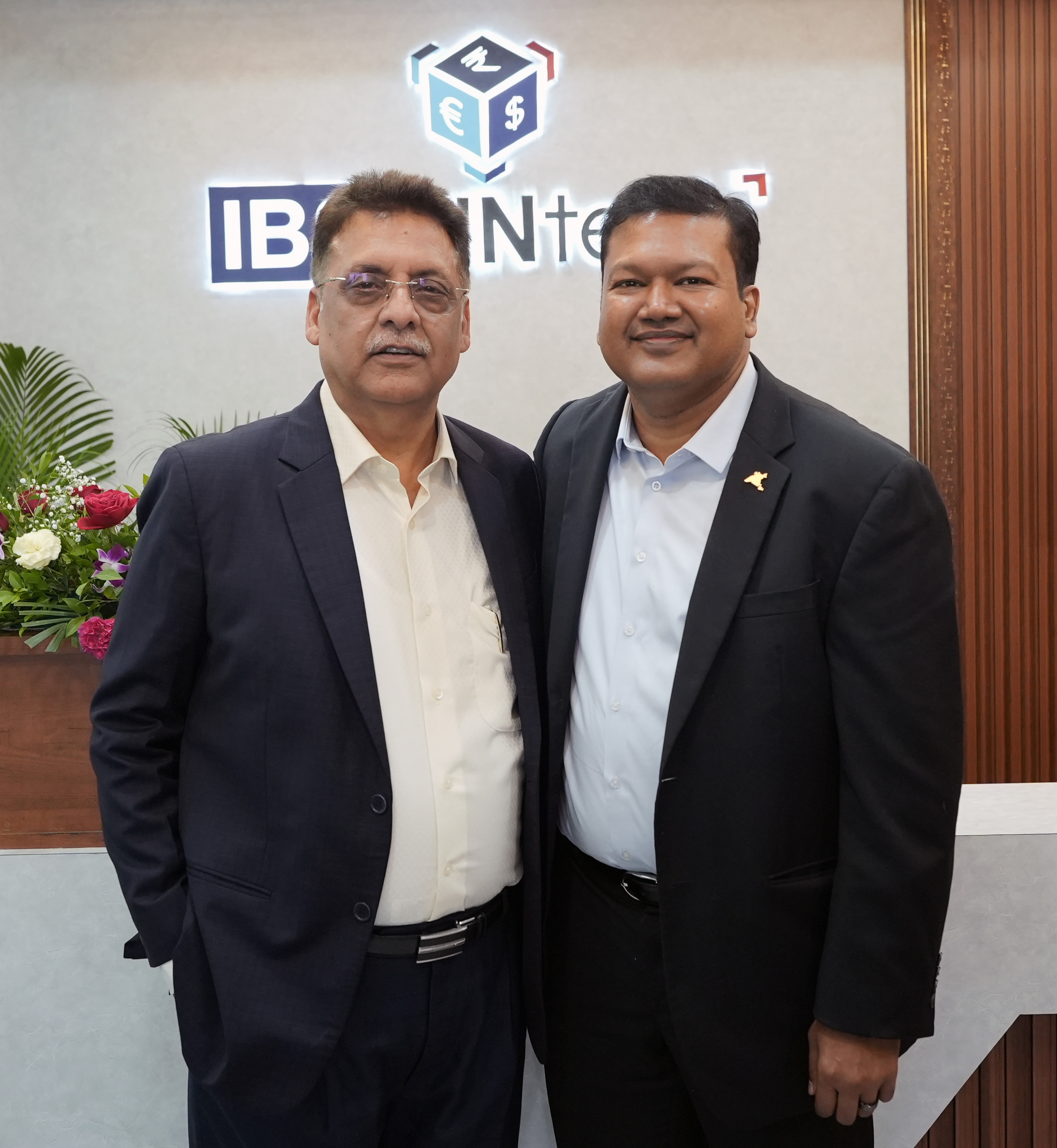 Romal Shetty, CEO of Deloitte South Asia, with CM Grover, MD & CEO of IBSFINtech, at the inauguration of IBSFINtech?s new corporate office in Bengaluru, India
