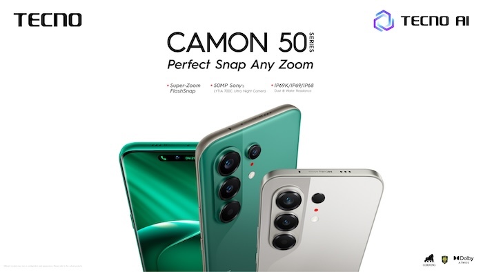 CAMON 50 Series debuts with AI RAW 2.0 and 50MP LYTIA 700C