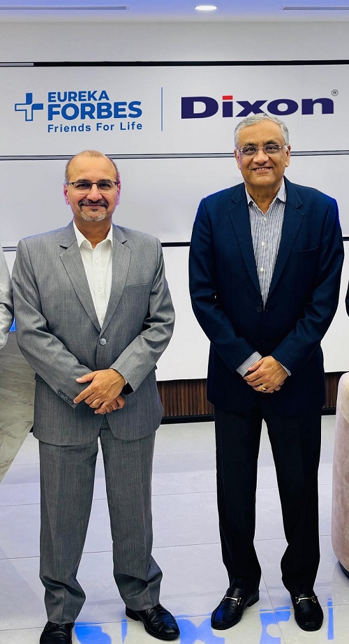 Mr. Pratik Pota, MD & CEO, Eureka Forbes Ltd. with Mr. Atul B. Lall, Vice Chairman and Managing Director, Dixon Technologies (India)