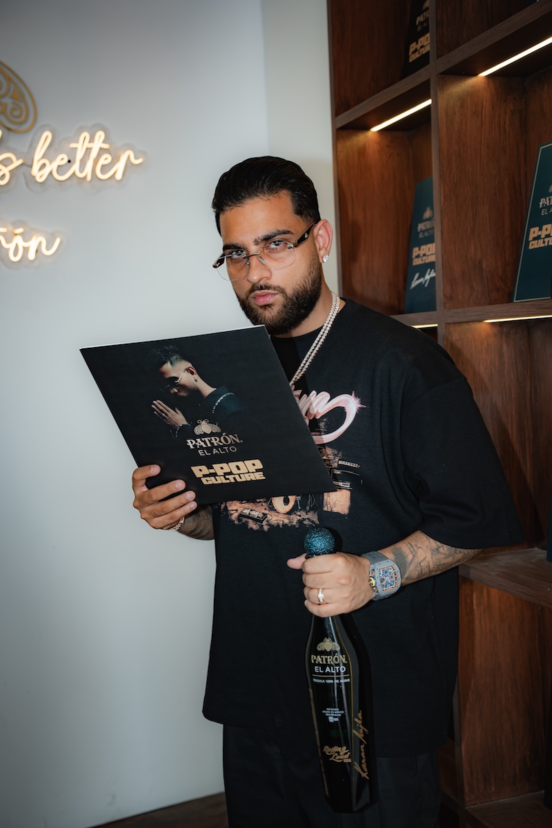 Karan Aujla seen posted up at the Hacienda PATR?N Experience in VIP at Rolling Loud India