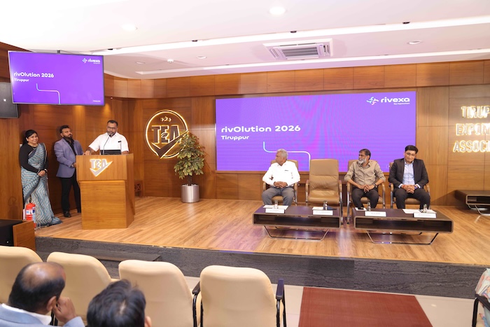 Dignitaries from Tea Exporters Association at rivOlution 2026, Tiruppur