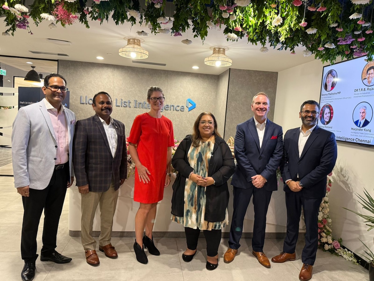 Leaders from Cushman & Wakefield and Lloyd?s List Intelligence (LLI) at the launch of the LLI Centre of Excellence in Chennai
