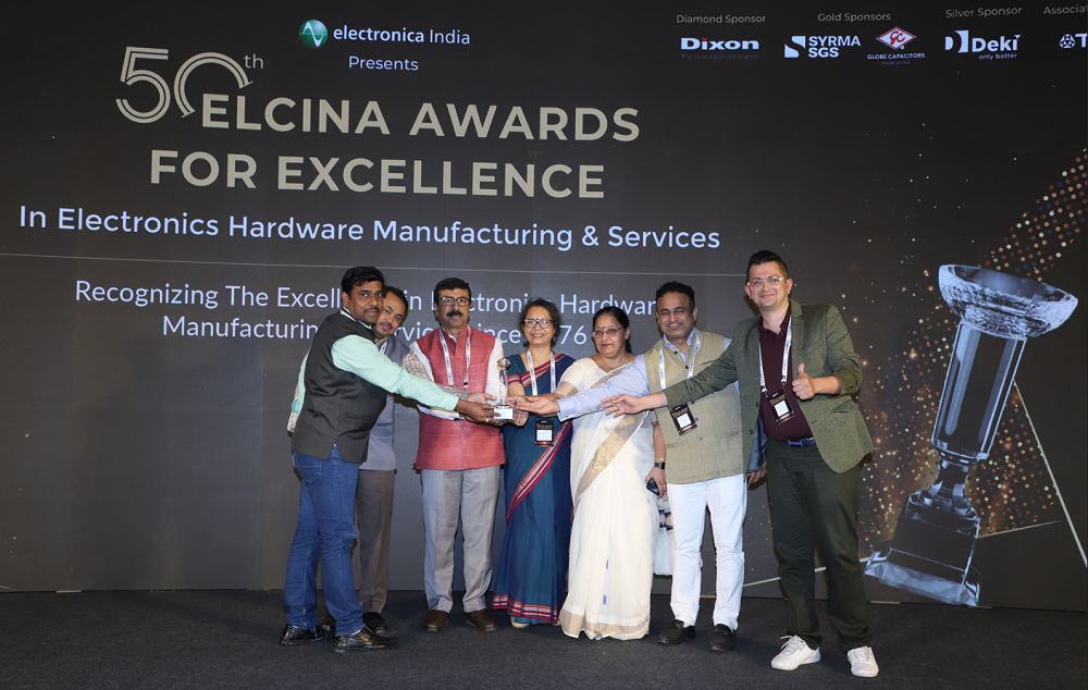 Brandworks Team receiving 1st runner award (for Research & Development) at the 50th ELCINA Award Ceremony, Hotel Lalit, New Delhi, under the strong leadership of Ishwar Kumhar and Nikita Kumawat.