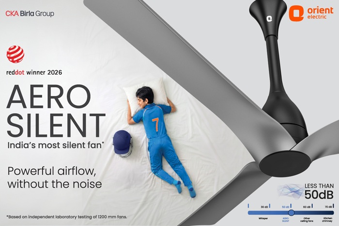 Orient Electric launches India’s most silent fan Aerosilent
