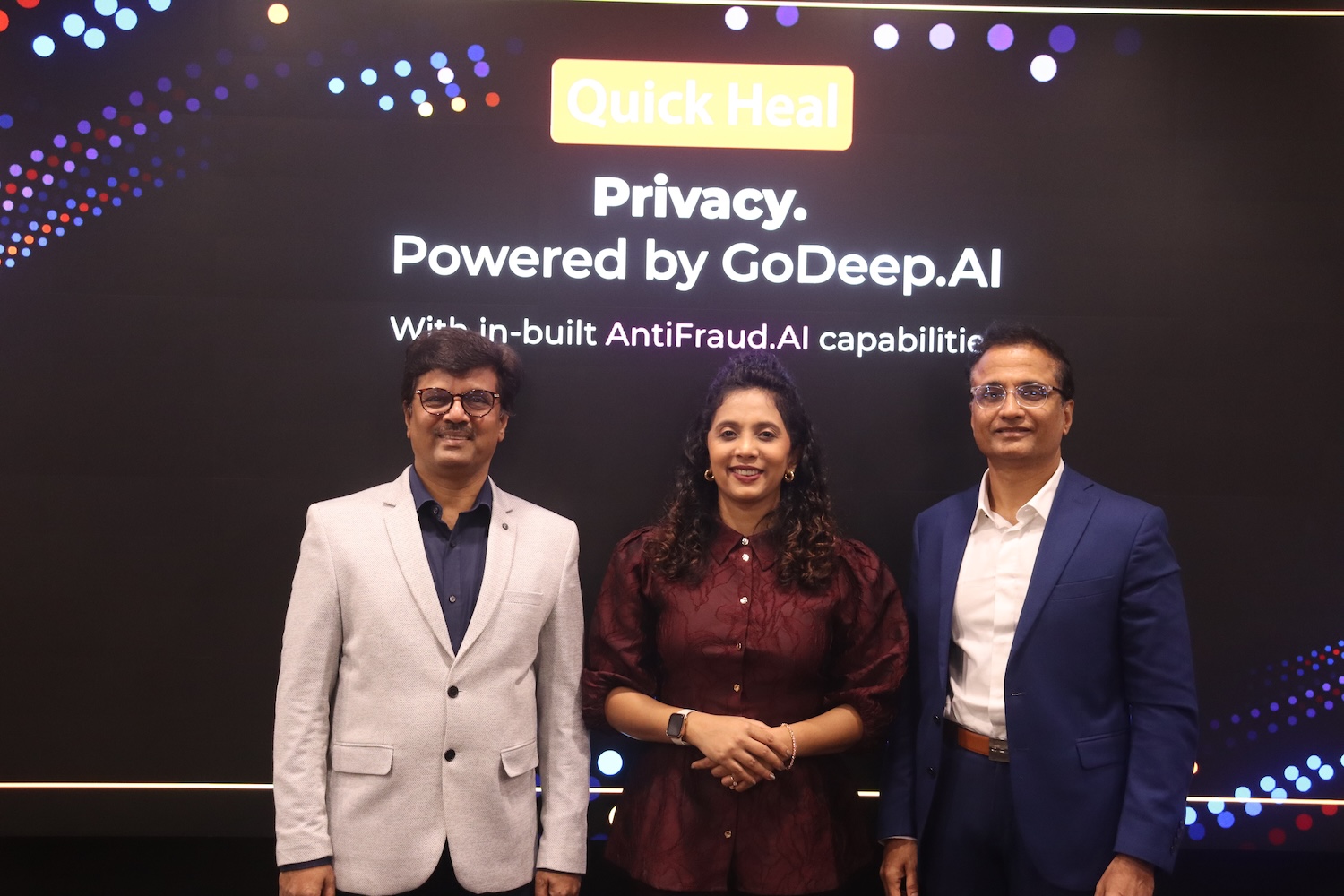 L-R Quick Heal Leadership - Dr. Kailash Katkar, Chairman & Managing Director, Sneha Katkar, Head of Product Strategy and Dr. Sanjay Katkar, Joint Managing Director
